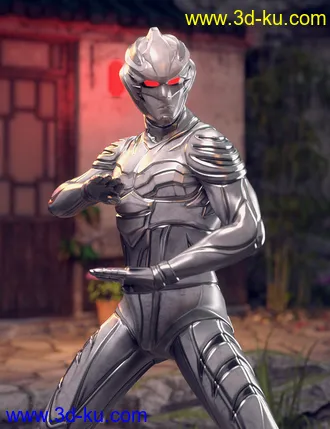 3D打印模型BaiHu - The White Tiger Outfit for Genesis 8 Male的图片