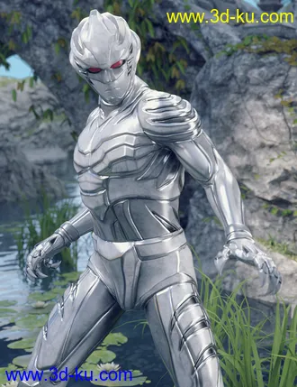 3D打印模型BaiHu - The White Tiger Outfit for Genesis 8 Male的图片