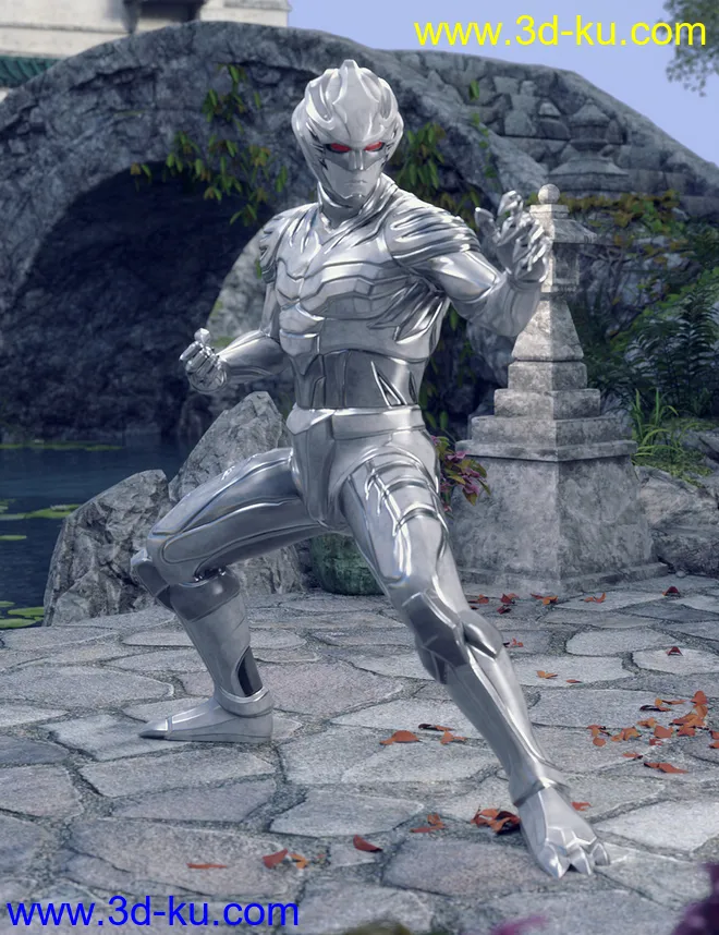 BaiHu - The White Tiger Outfit for Genesis 8 Male模型的图片6