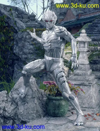 3D打印模型BaiHu - The White Tiger Outfit for Genesis 8 Male的图片