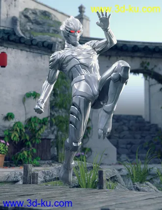 3D打印模型BaiHu - The White Tiger Outfit for Genesis 8 Male的图片