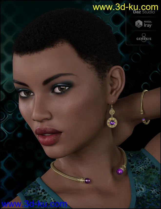 Bali Jewelry for Genesis 8 Female(s)模型的图片2