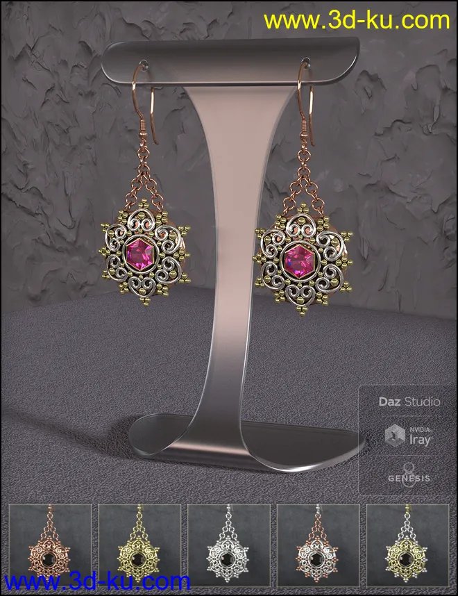 Bali Jewelry for Genesis 8 Female(s)模型的图片4