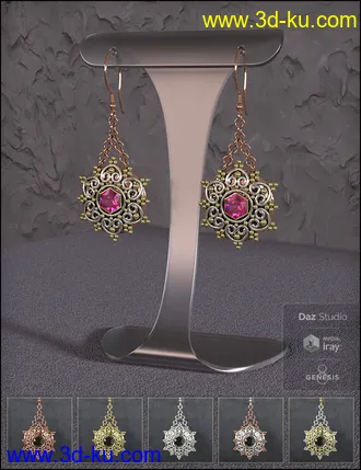 3D打印模型Bali Jewelry for Genesis 8 Female(s)的图片