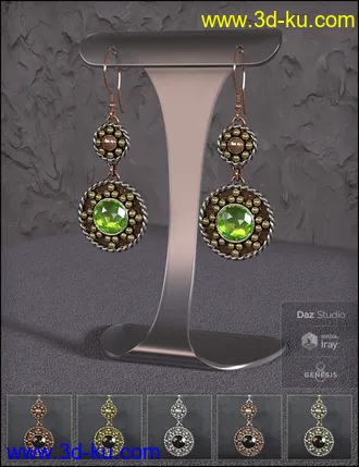 3D打印模型Bali Jewelry for Genesis 8 Female(s)的图片