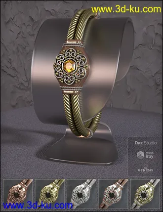 3D打印模型Bali Jewelry for Genesis 8 Female(s)的图片