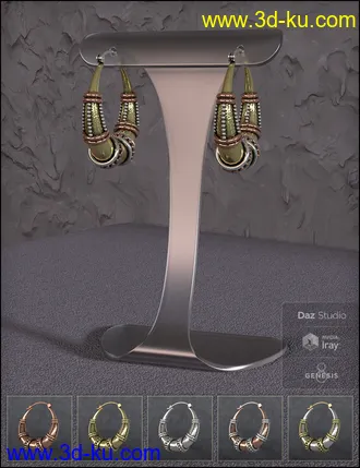 3D打印模型Bali Jewelry for Genesis 8 Female(s)的图片
