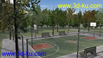 3D打印模型Basketball Court的图片