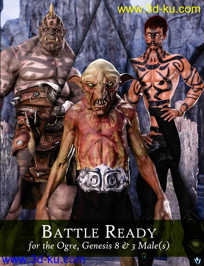 Battle Ready for Ogre HD and Genesis 3 and 8 Male(s)模型的图片1