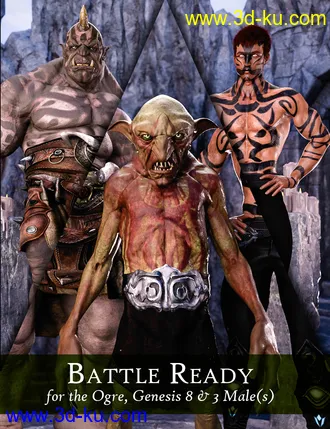 3D打印模型Battle Ready for Ogre HD and Genesis 3 and 8 Male(s)的图片