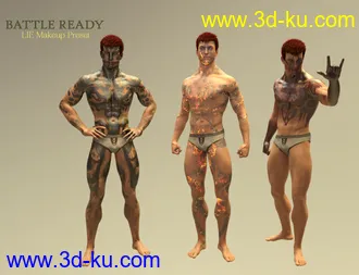 3D打印模型Battle Ready for Ogre HD and Genesis 3 and 8 Male(s)的图片