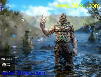 3D打印模型Battle Ready for Ogre HD and Genesis 3 and 8 Male(s)的图片