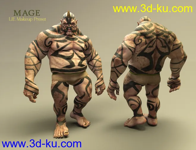 Battle Ready for Ogre HD and Genesis 3 and 8 Male(s)模型的图片4