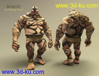 3D打印模型Battle Ready for Ogre HD and Genesis 3 and 8 Male(s)的图片