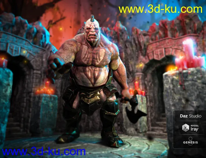 Battle Ready for Ogre HD and Genesis 3 and 8 Male(s)模型的图片10