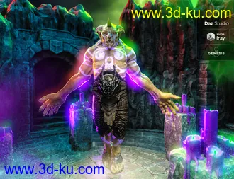 3D打印模型Battle Ready for Ogre HD and Genesis 3 and 8 Male(s)的图片