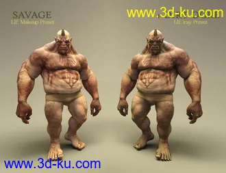 3D打印模型Battle Ready for Ogre HD and Genesis 3 and 8 Male(s)的图片