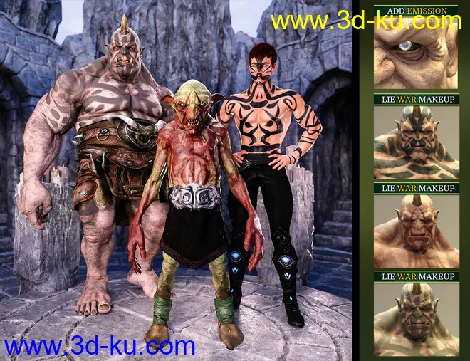 Battle Ready for Ogre HD and Genesis 3 and 8 Male(s)模型的图片19