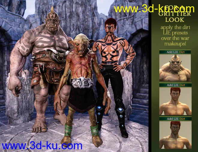 Battle Ready for Ogre HD and Genesis 3 and 8 Male(s)模型的图片20