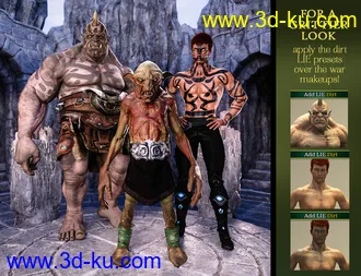 3D打印模型Battle Ready for Ogre HD and Genesis 3 and 8 Male(s)的图片