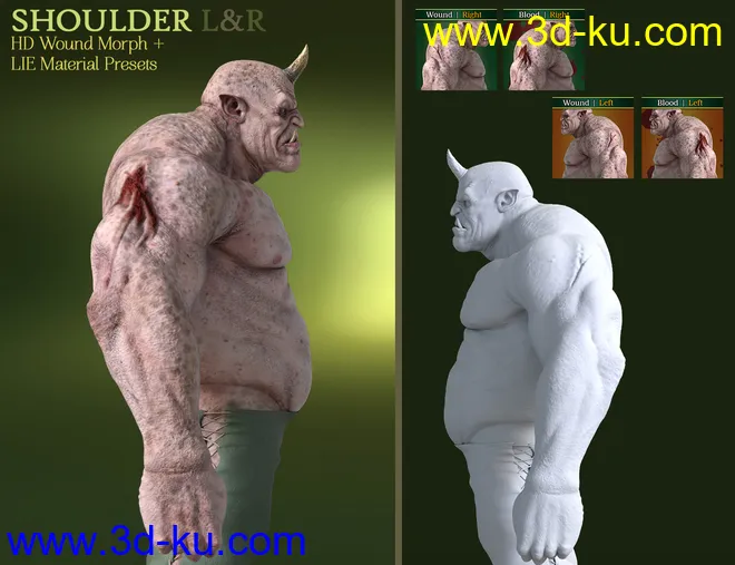 Battle Worn for Ogre HD and Genesis 8 Male(s)模型的图片7
