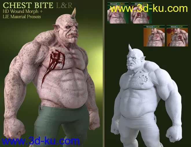 Battle Worn for Ogre HD and Genesis 8 Male(s)模型的图片8