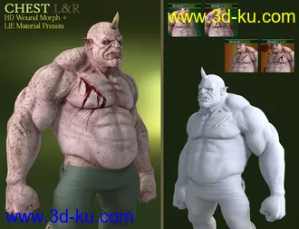 3D打印模型Battle Worn for Ogre HD and Genesis 8 Male(s)的图片