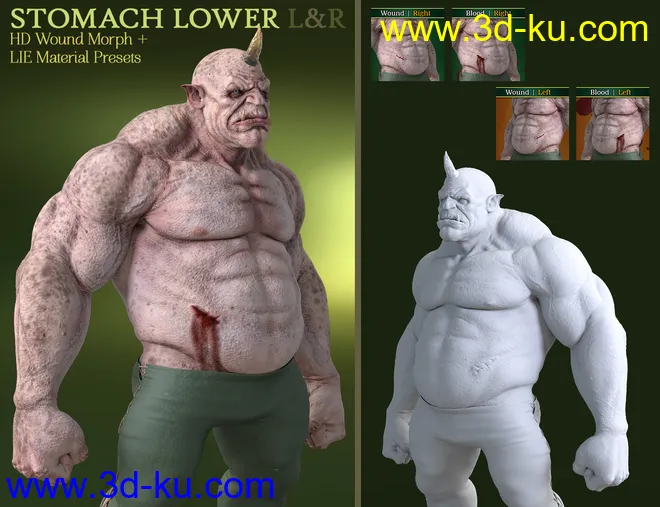 Battle Worn for Ogre HD and Genesis 8 Male(s)模型的图片10