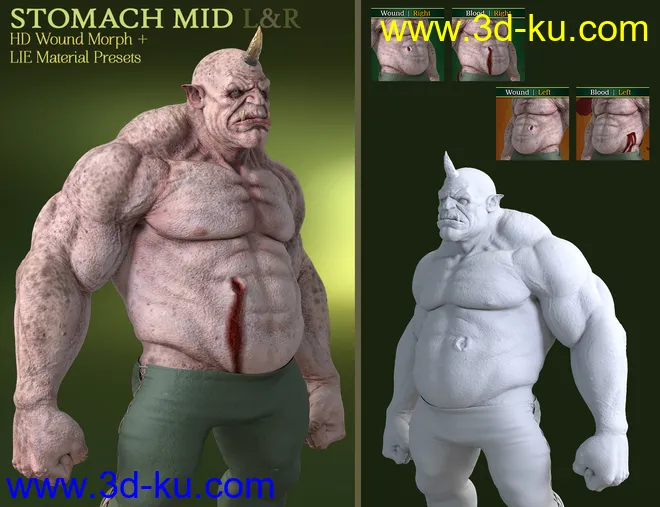 Battle Worn for Ogre HD and Genesis 8 Male(s)模型的图片11