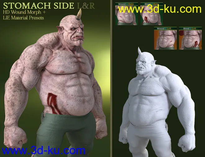 Battle Worn for Ogre HD and Genesis 8 Male(s)模型的图片12