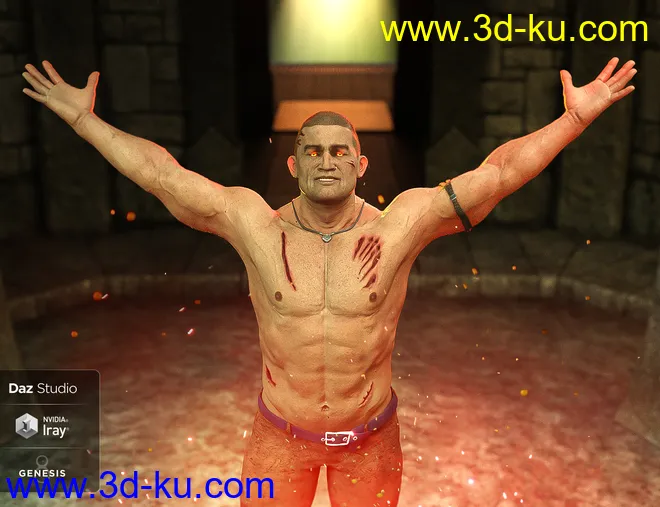 Battle Worn for Ogre HD and Genesis 8 Male(s)模型的图片14