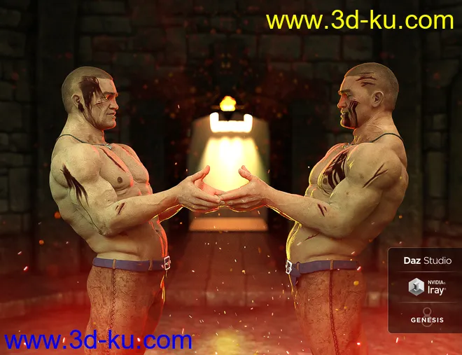 Battle Worn for Ogre HD and Genesis 8 Male(s)模型的图片17