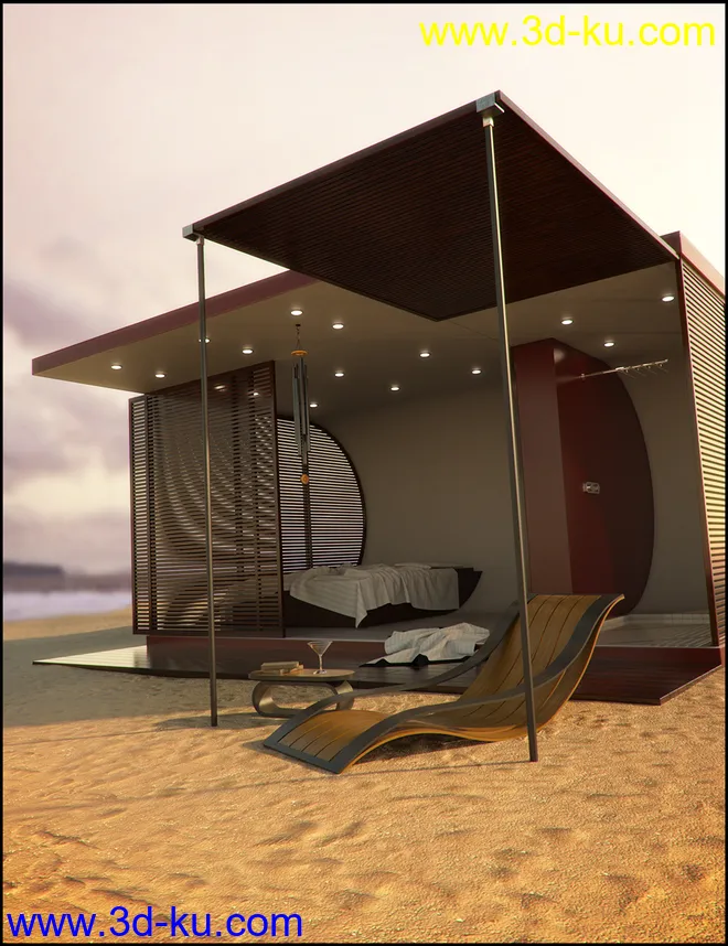 Beach Pod Iray Addon模型的图片1
