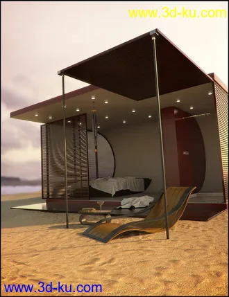 3D打印模型Beach Pod Iray Addon的图片