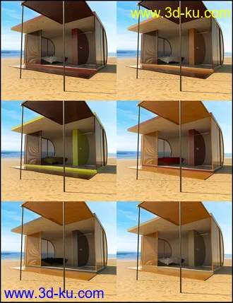 3D打印模型Beach Pod Iray Addon的图片