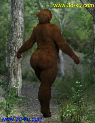 3D打印模型Bear Clan with dForce Hair for Genesis 8 Female的图片