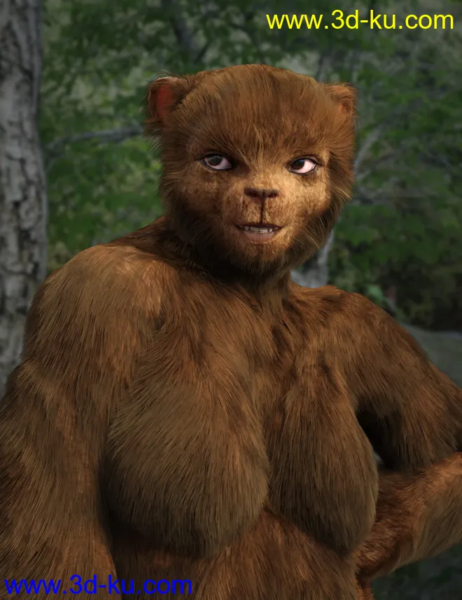 Bear Clan with dForce Hair for Genesis 8 Female模型的图片5