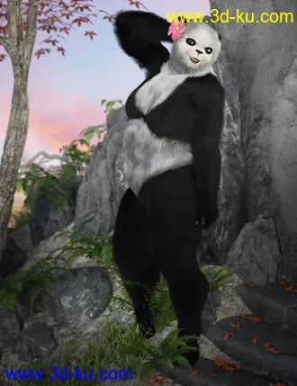 3D打印模型Bear Clan with dForce Hair for Genesis 8 Female的图片