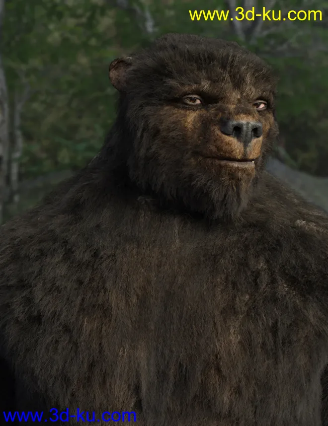 Bear Clan with dForce Hair for Genesis 8 Male模型的图片4