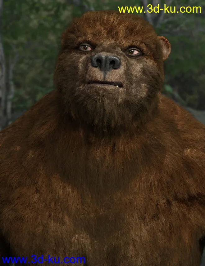 Bear Clan with dForce Hair for Genesis 8 Male模型的图片5