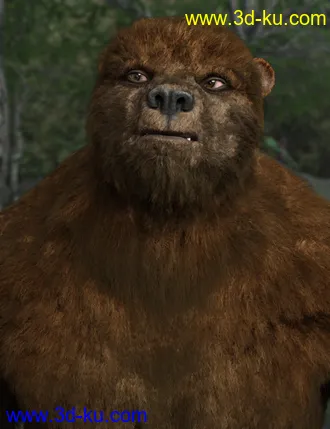 3D打印模型Bear Clan with dForce Hair for Genesis 8 Male的图片