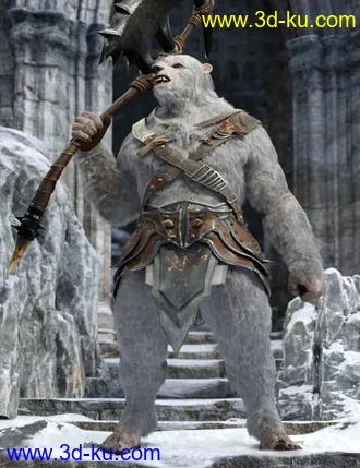 3D打印模型Bear Clan with dForce Hair for Genesis 8 Male的图片