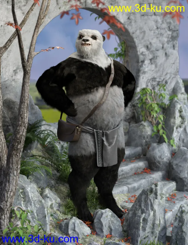 Bear Clan with dForce Hair for Genesis 8 Male模型的图片10