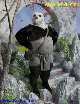 3D打印模型Bear Clan with dForce Hair for Genesis 8 Male的图片