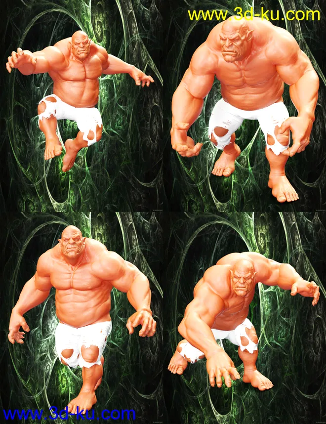 Beasty Poses for Ogre HD模型的图片2