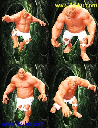 3D打印模型Beasty Poses for Ogre HD的图片