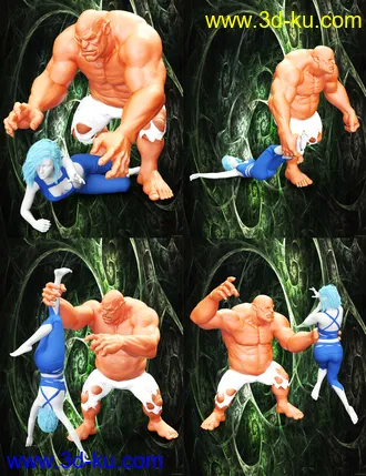 3D打印模型Beasty Poses for Ogre HD的图片