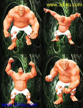 3D打印模型Beasty Poses for Ogre HD的图片