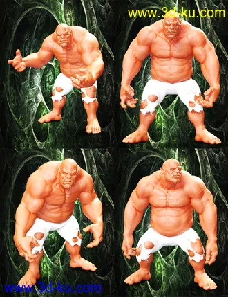 3D打印模型Beasty Poses for Ogre HD的图片