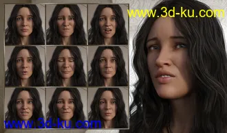 3D打印模型Beautiful Warrior - Expressions for Genesis 8 Female and Gia 8的图片